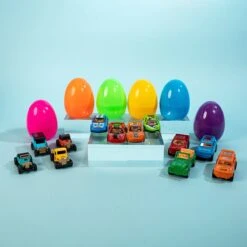 Easter Eggs Prefilled With Assorted Car Toys 12pcs