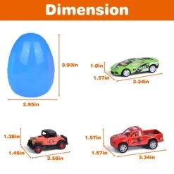 Easter Eggs Prefilled With Assorted Car Toys 12pcs -Popfun easter egg car toys 425184