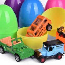 Easter Eggs Prefilled With Assorted Car Toys 12pcs -Popfun easter egg car toys 811572