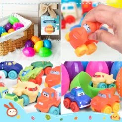 Easter Egg Cartoon Cars 18pcs -Popfun easter egg cartoon cars 442589