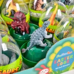 Easter Egg Prefilled With Dinosaur Pull-Back Cars 12 Pcs -Popfun easter egg prefilled with dinosaur pull back cars 12 pcs 512255