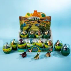 Easter Egg Prefilled With Dinosaur Pull-Back Cars 12 Pcs