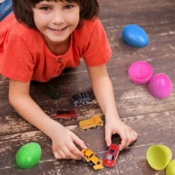 Bulk Easter Eggs Prefilled With Assorted Toy Cars 18pcs -Popfun easter egg surprise toy cars 722604