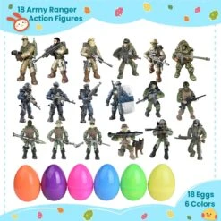 Easter Eggs Prefilled With Army Men Action Figures 18pcs -Popfun easter eggs prefilled with army men action figures 18 pcs 718870