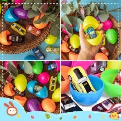 Easter Eggs Prefilled With Car Toys 12pcs -Popfun easter eggs prefilled with car toys 12 pcs 350730
