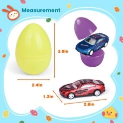 Easter Eggs Prefilled With Car Toys 12pcs -Popfun easter eggs prefilled with car toys 12 pcs 666618