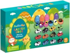 Easter Eggs Prefilled With Diecast Cars 12pcs -Popfun easter eggs prefilled with diecast cars 12 pcs 204440