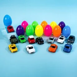 Easter Eggs Prefilled With Diecast Cars 12pcs