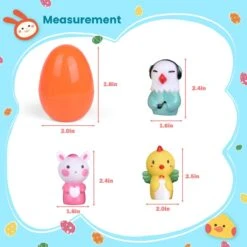 Easter Eggs Prefilled With Finger Puppet Toys 12pcs -Popfun easter eggs prefilled with finger puppet toys 12 pcs 704738