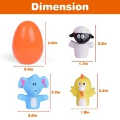 Easter Eggs With Animal Finger Puppets 12pcs -Popfun easter eggs with animal finger puppets 470929