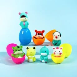 Easter Eggs Prefilled With Finger Puppet Toys 12pcs -Popfun easter finger puppet with eggs 128143