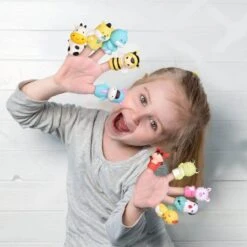 Easter Eggs Prefilled With Finger Puppet Toys 12pcs -Popfun easter finger puppet with eggs 975231