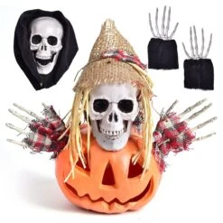 Easy-Set-Up Halloween Skeleton Ground Stakes -Popfun easy set up halloween skeleton ground stakes 768117