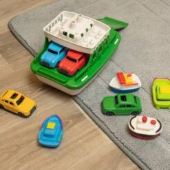 Toy Boat Bath Toys For Toddlers With 4 Mini Car Toys And 4 Bath Boat Squirters, Kids Ferry Boat For Bathtub Bathroom Pool Beach Toys -Popfun ferry bath toy boat 194450