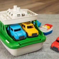 Toy Boat Bath Toys For Toddlers With 4 Mini Car Toys And 4 Bath Boat Squirters, Kids Ferry Boat For Bathtub Bathroom Pool Beach Toys -Popfun ferry bath toy boat 247437