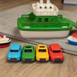 Toy Boat Bath Toys For Toddlers With 4 Mini Car Toys And 4 Bath Boat Squirters, Kids Ferry Boat For Bathtub Bathroom Pool Beach Toys -Popfun ferry bath toy boat 708973