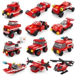Fire Rescue Cars Building Blocks -Popfun fire rescue cars building blocks 321392