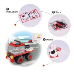 Fire Rescue Cars Building Blocks -Popfun fire rescue cars building blocks 941086