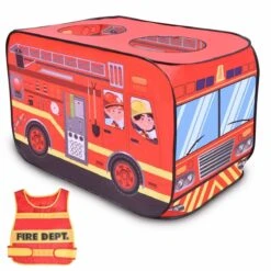 Fire Truck Pop Up Play Tent