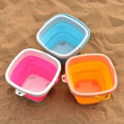 Foldable Buckets Beach Toys Set -Popfun foldable buckets beach toys set 344774