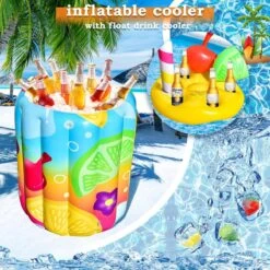 Giant Tropical Cocktail Inflatable Cooler -Popfun giant tropical cocktail inflatable cooler 709153