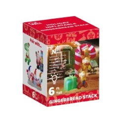 Gingerbread Stack Holiday Inflatable 6ft -Popfun gingerbread stack holiday inflatable 6ft 198432