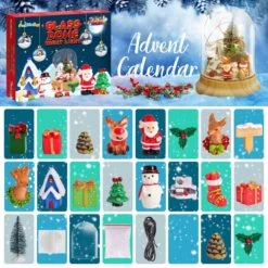 Christmas Advent Calendar: DIY Glass Dome Night Light -Popfun glass dome night light advent calendar 145785