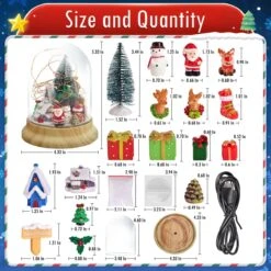 Christmas Advent Calendar: DIY Glass Dome Night Light -Popfun glass dome night light advent calendar 227336