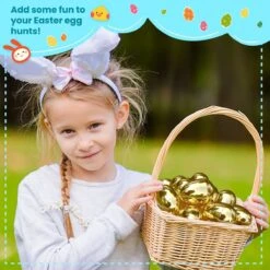 Golden Fillable Easter Eggs (36pcs) -Popfun golden fillable easter eggs 36 pcs 866045