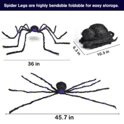 Halloween Decor Bendable LED Spider -Popfun halloween decor bendable led spider 833715