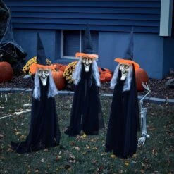 Halloween Lawn Witches