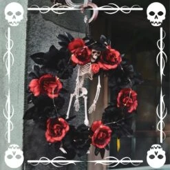 Halloween Skeleton Wreath