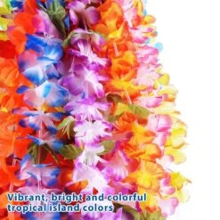 Hawaiian Leis Necklace Bracelets Party Pack 60pcs -Popfun hawaiian leis necklace bracelets party pack 60 pcs 515103