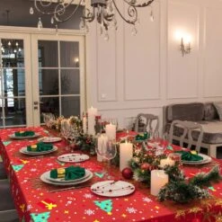 Home Decor Christmas Tree Tablecloth -Popfun home decor christmas tree tablecloth 536303
