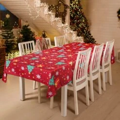 Home Decor Christmas Tree Tablecloth