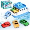 Toy Boat Bath Toys For Toddlers With 4 Mini Car Toys, Kids Water Toys Ferry Boat For Bathtub Bathroom Pool Beach Toys, Birthday Gifts -Popfun image 1 4c42bc45 39ff 492a 8fbc bd317f534ed9