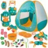 UN LITTLE TOYS Kids Camping Set With Pop Up Play Tent Camping Toys With Battery Lantern And Drawstring Bag Indoor Outdoor Pretend Play, Christmas Birthday Gifts For Boys -Popfun image 1 b7adb0e5 bd7b 4e2d aa8c b2a4e27dc30e