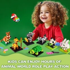 UN LITTLE TOYS Party Favor For Kids, Mini Animals Building Blocks Sets Goodie Bags Stuffers For Kid, Small Toy Prizes, 12Pack Birthday Party Favor Easter Egg Fillers -Popfun image 3 b75b177b 8450 4862 8b9c 54a314ada200