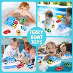 Toy Boat Bath Toys For Toddlers With 4 Mini Car Toys, Kids Water Toys Ferry Boat For Bathtub Bathroom Pool Beach Toys, Birthday Gifts -Popfun image 6 065c51bd 7f43 4944 8bc1 b23f527a9849