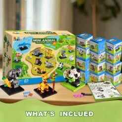 UN LITTLE TOYS Party Favor For Kids, Mini Animals Building Blocks Sets Goodie Bags Stuffers For Kid, Small Toy Prizes, 12Pack Birthday Party Favor Easter Egg Fillers -Popfun image 6 b1a91671 83ba 439f 9cb3 9bd6cbe315e3
