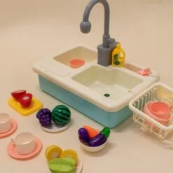 Kids' Pretend Play Kitchen Sink Toys Set