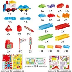 Kids Train Sets With Flexible Railway Build Sets -Popfun kids train sets with flexible railway build sets 364342