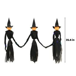 LED Hand Holding Halloween Witch Decor 3pcs -Popfun led hand holding halloween witch decor 3pcs 478847
