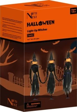 LED Hand Holding Halloween Witch Decor 3pcs -Popfun led hand holding halloween witch decor 3pcs 713458