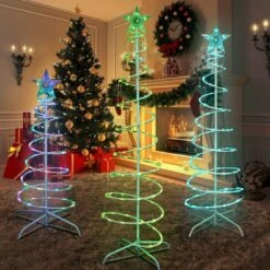 3PCS Spiral Christmas Tree LED Light -Popfun led spiral tree light 380824