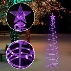 3PCS Spiral Christmas Tree LED Light -Popfun led spiral tree light 954783