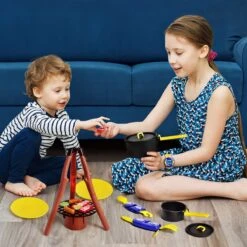 Kids Play Tent With Camping Toys, Toddler Tent With Battery Lantern, Kids Pop Up Tent Indoor Outdoor Toys Christmas Birthday Gifts For Boys -Popfun little camper camping set 621505