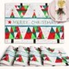 4PCS Merry Christmas Table Placemats -Popfun merry christmas table mat 173303