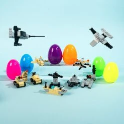 Easter Eggs Prefilled With Military Vehicles Building Blocks (12pcs)