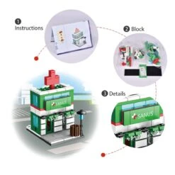 Mini City Streetscape Building Blocks 6-in-1 -Popfun mini city streetscape building blocks 6 in 1 144244